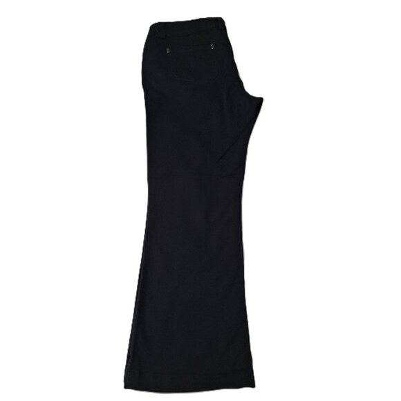 Womens Bandolinoblu Mid Rise Flared Black Cotton Jeans Size 12 Pocket Rivets - Picture 4 of 14